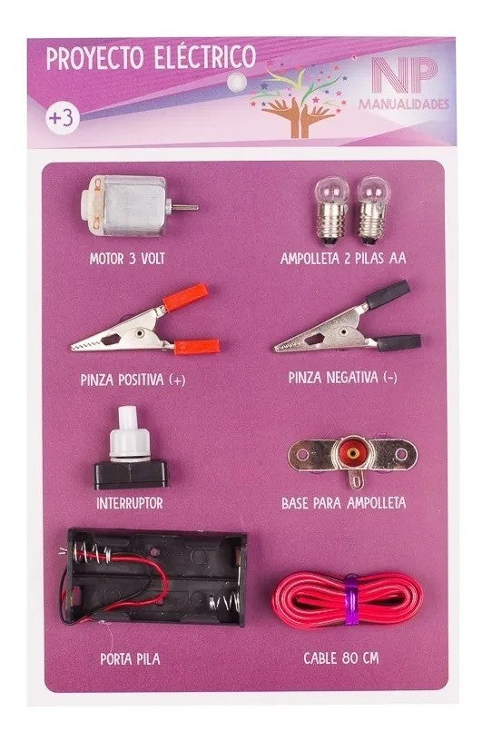 Proyecto Eléctrico Didáctico Escolar 9 Piezas