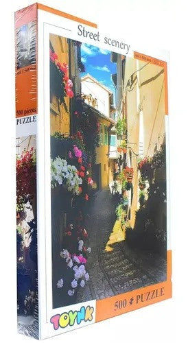 Puzzle Italia floreada 50x70 cm. 500 piezas
