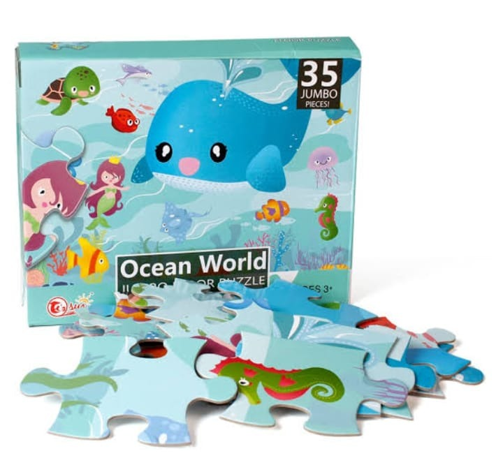 Puzzle Para Niños 35 Piezas Mundo Marino
