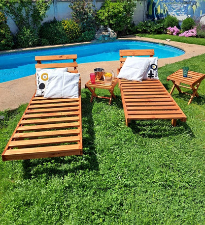 Reposera Reclinable De Madera