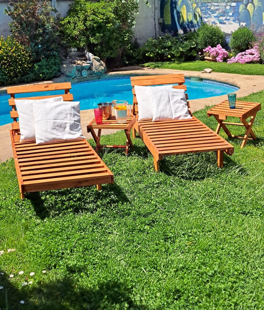 Reposera Reclinable De Madera