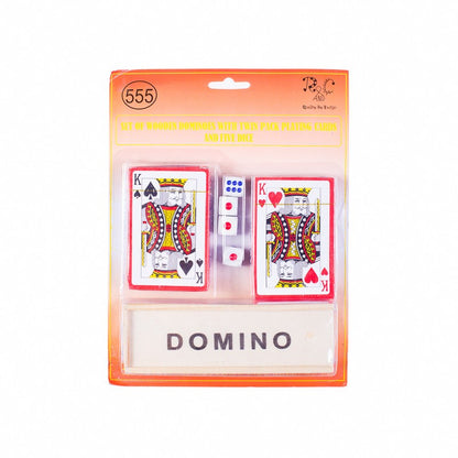 Set 3 Juegos Naipe Ingles, Domino Y Dados