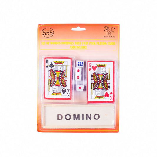 Set 3 Juegos Naipe Ingles, Domino Y Dados