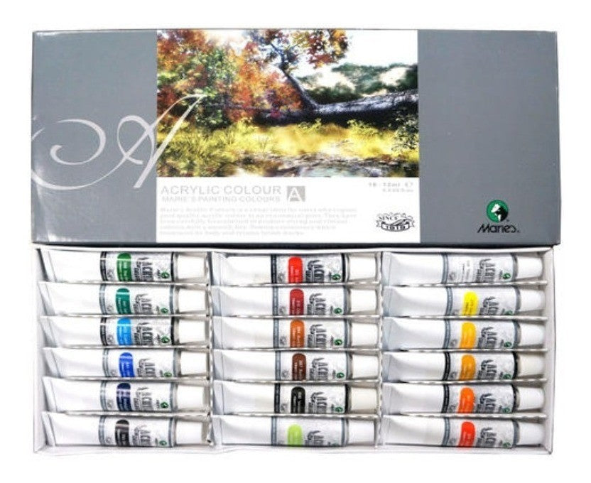 Set Acrílicos 18 Colores Marie's