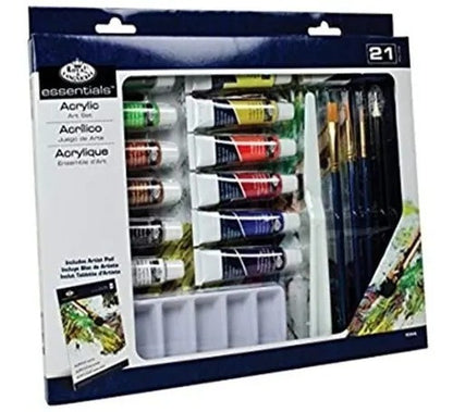 Set Arte Pinturas Acrílicas Essentials 21 Piezas