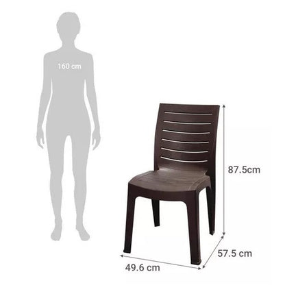 Silla De Terraza Roble Sin Brazos