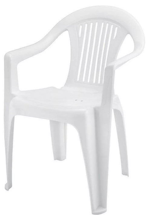 Silla Plastica Blanca De Terraza