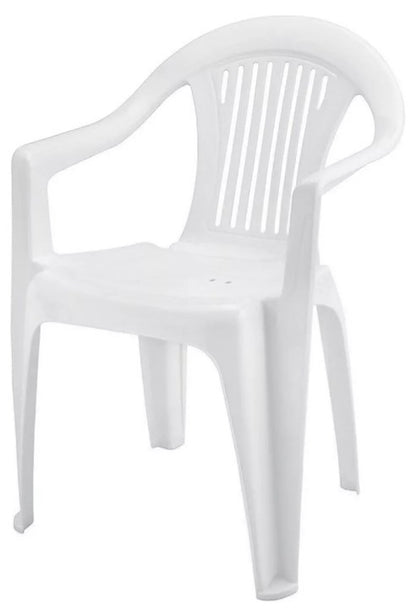Silla Plastica Blanca De Terraza