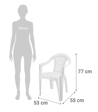 Silla Plastica Blanca De Terraza