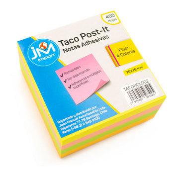 Taco Notas Adhesivas Post It Pasteles 400 Hojas