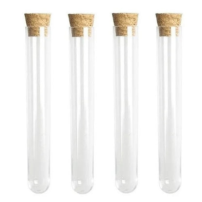 Tubo De Ensayo 16 Cm. + Corchos / 12 Un + Soporte