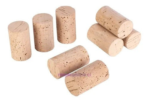 Corcho natural frasco ancho 12 un.