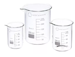 Vasos precipitados graduados de vidrio pack 50, 100 y 250ml